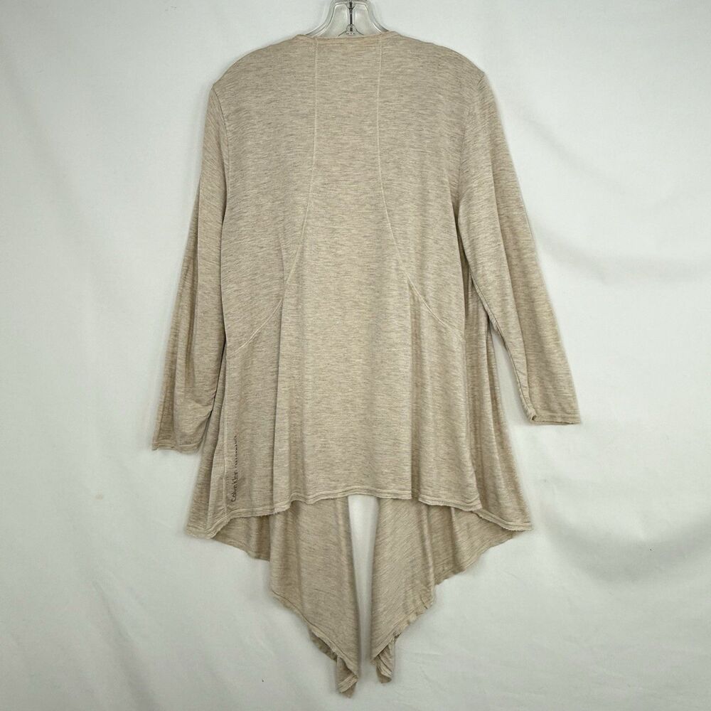 Calvin Klein Performance Women’s  Small Drape Front Cardigan with Rib Sleeves - Picture 3 of 16